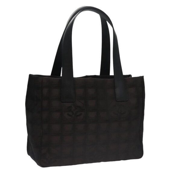 CHANEL New Travel line Tote Bag Nylon Brown CC Auth FF4903V - Picture 1 of 16